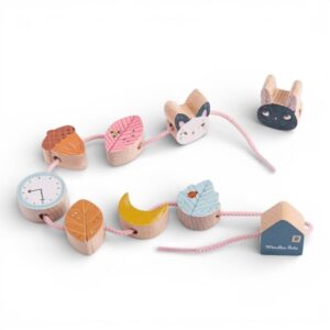 Moulin Roty perle legno infilare bambino