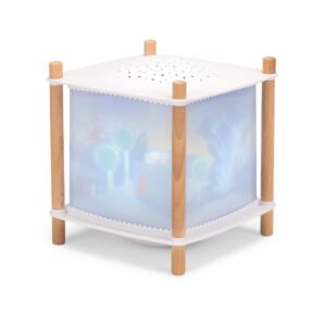 Lanterna magica Moulin Roty La Forêt Mawa 2.0 Revolution cubo in legno