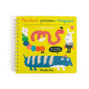 Moulin Roty libro pittura pennello magico bambini