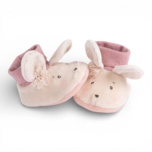 Moulin Roty scarpine topo rosa neonato