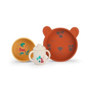 Moulin Roty set pranzetto silicone orso foresta