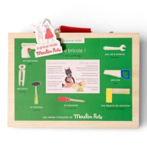 Moulin Roty valigia attrezzi falegname legno