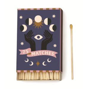 Scatola maxi fiammiferi Paddywax A Dopo Moon Gold con 75 fiammiferi