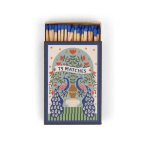 Scatola maxi fiammiferi Paddywax A Dopo Peacock Blue con 75 fiammiferi