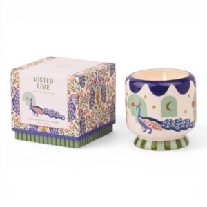 Candela Paddywax A Dopo ceramica Misted Lime 226 g decorata a mano