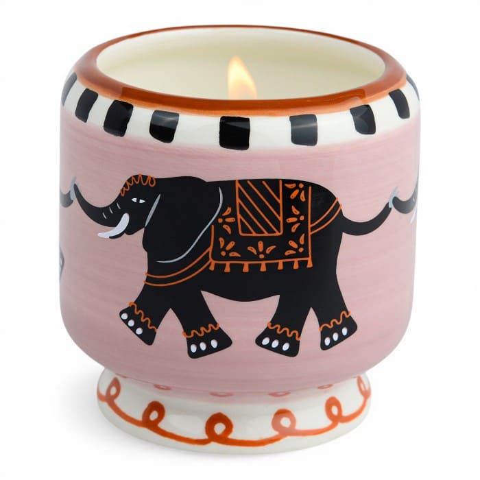 Candela Paddywax A Dopo ceramica Tobacco Vanilla 226 g decorata a mano