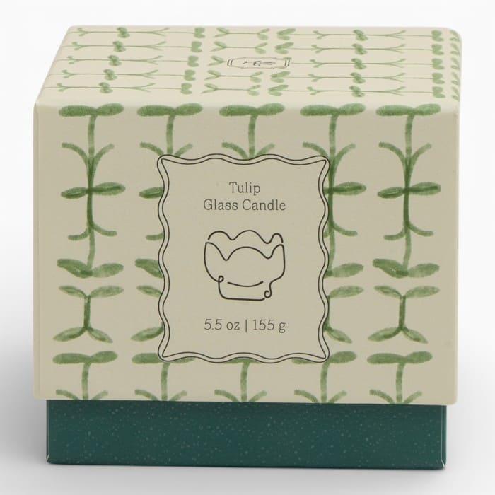 Candela profumata Paddywax Tulip Verbena & Lemongrass in vetro tulipano 155 g