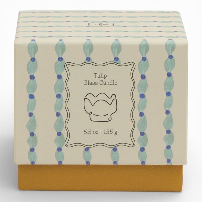 Candela profumata Paddywax Tulip Wisteria & Willow in vetro tulipano 155 g