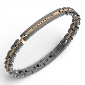 Bracciale uomo John Richmond Custom titanio diamanti