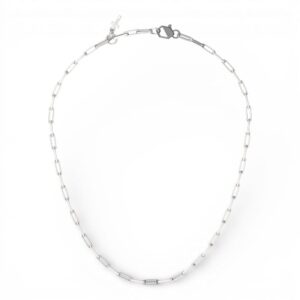 Collana uomo John Richmond Range Chain titanio con diamanti