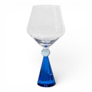 Bicchiere cocktail WD Lifestyle effetto diamante Blu e Trasparente