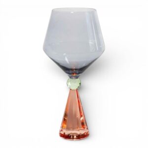 Bicchiere cocktail WD Lifestyle effetto diamante Pesca e Grigio