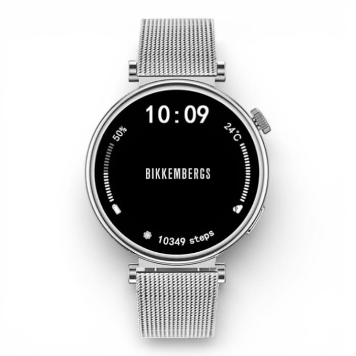 Smartwatch Bikkembergs Grace silver con cinturino meshband in acciaio