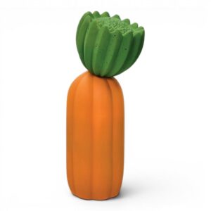 Lampada Cactus Brandani porcellana Arancio fiore Verde