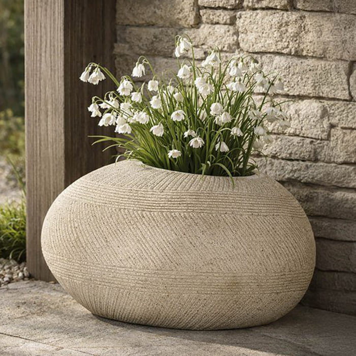 Porta vaso Mauro Ferretti Stone da esterno effetto pietra 54,5 cm