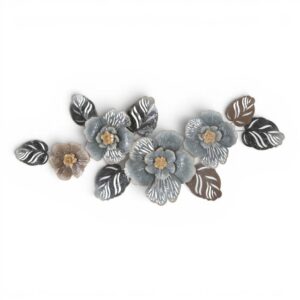 Pannello ferro Mauro Ferretti Greys floreale decorativo orizzontale