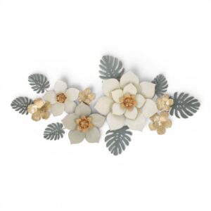 Pannello ferro Mauro Ferretti Moty floreale decorativo chiaro