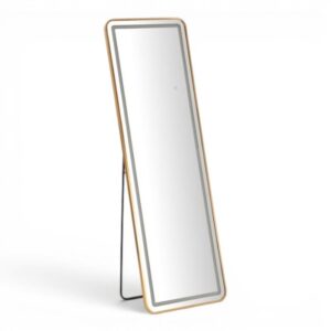 Specchio da terra Mauro Ferretti LED rettangolare cornice oro