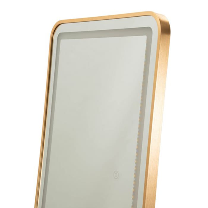 Specchio da terra Mauro Ferretti LED rettangolare cornice oro