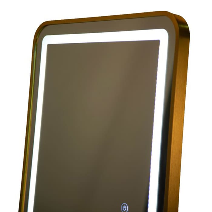 Specchio da terra Mauro Ferretti LED rettangolare cornice oro