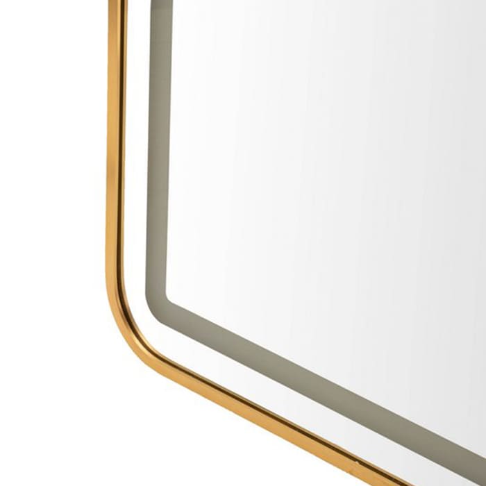 Specchio da terra Mauro Ferretti LED rettangolare cornice oro