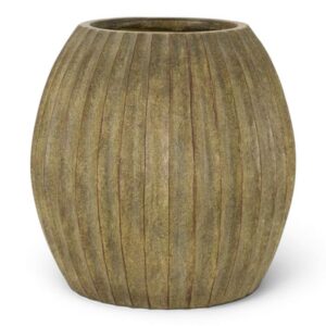 Vaso Mauro Ferretti Breeze 32x32,5 cm texture rigata colore caldo