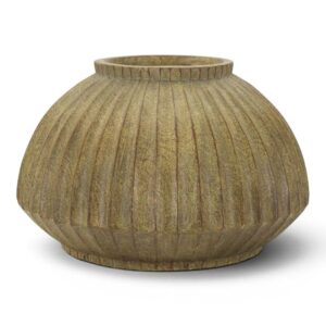 Vaso Mauro Ferretti Breeze 40x26,5 cm forma bassa texture rigata