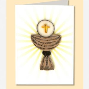 Biglietto filigrana di carta Comunione Mini Origamo simbolo religioso