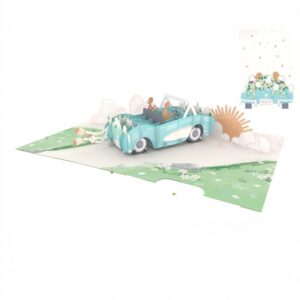 Biglietto kirigami pop up Wedding Car Origamo matrimonio