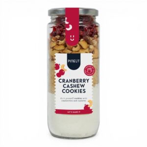 Pineut dolci in vaso cookies cranberry cashew preparato