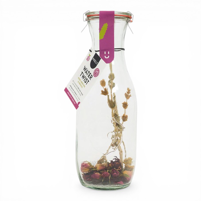 Pineut WaterTwist rosa te montagna ibisco preparato bottiglia bio