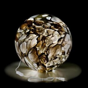 Lampada vetro sfera Marmoreo Fantin Argenti 23,5x22,5