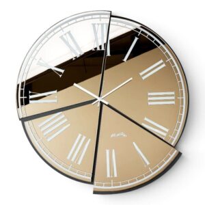 Orologio da parete Kintsugi Arti & Mestieri Nero Crystal Luxe Bronzo