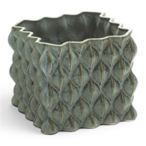 Vaso ceramica Waves Verde-Blu Matt Bruco