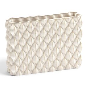 Vaso ceramica Waves Bianco grande Bruco