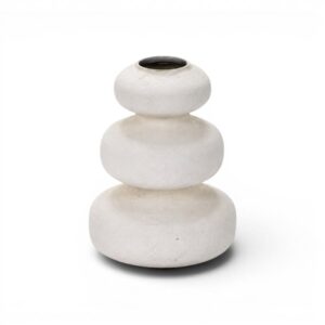 Vaso Metal Concrete Bianco Bruco