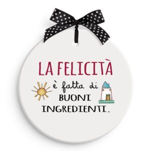 Formella decorativa Egan Pensieri e Parole Ingredienti in ceramica
