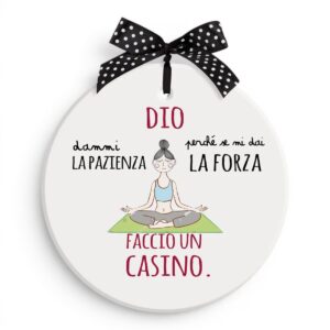 Formella decorativa Egan Pensieri e Parole Pazienza in ceramica