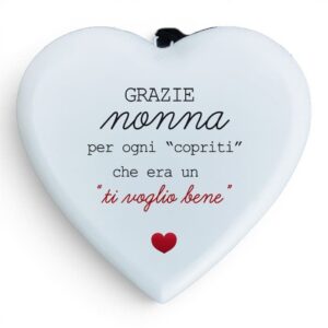 Cuore in legno Profumo del Legno con dedica per la nonna.