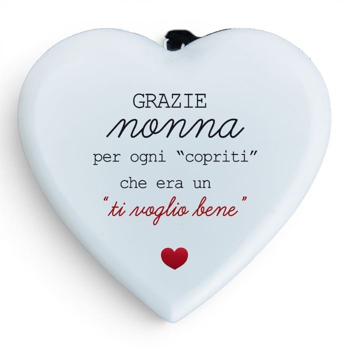 Cuore in legno Profumo del Legno con dedica per la nonna.