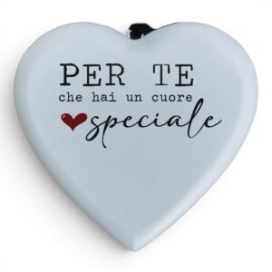 Cuore in legno Profumo del Legno con dedica "Per te che hai un cuore speciale".