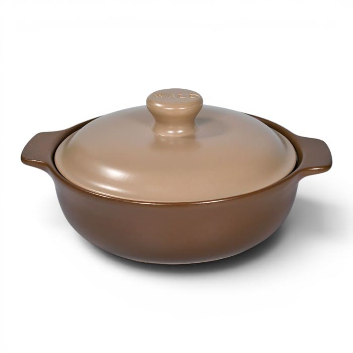 Wald tegame induzione marrone con coperchio Wood & Green 28 cm