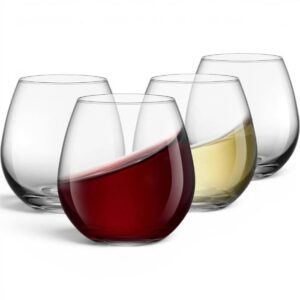 Set 4 bicchieri Smooth Brandani in vetro 35 cl