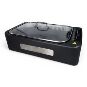 Grill Smokeless Techno Collection Brandani con coperchio in vetro