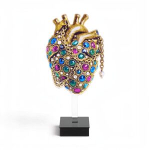 Linee Recanati Bling Bling Centrotavola Cuore in metacrilato 16x8,5x33,5 cm