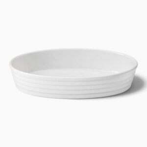 Enjoy pirofila ovale ricambio Colorado 32×23,2×6,5 cm in ceramica bianca
