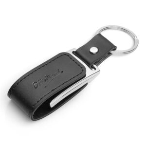 Ottaviani Portachiavi in pelle nera con USB 16 GB