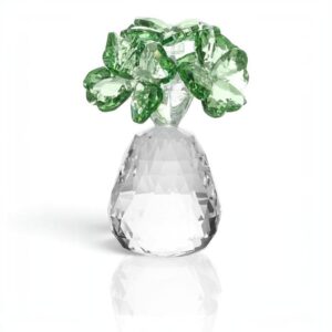 Ottaviani Scultura in cristallo colorato bouquet verde