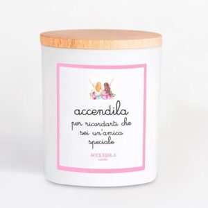 Candela Accendila Amica Speciale Lampone Pesca e Mela Verde 200 g