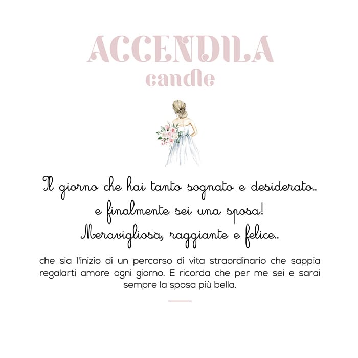 Candela Accendila Sposa Fiori d’Arancio 200 g